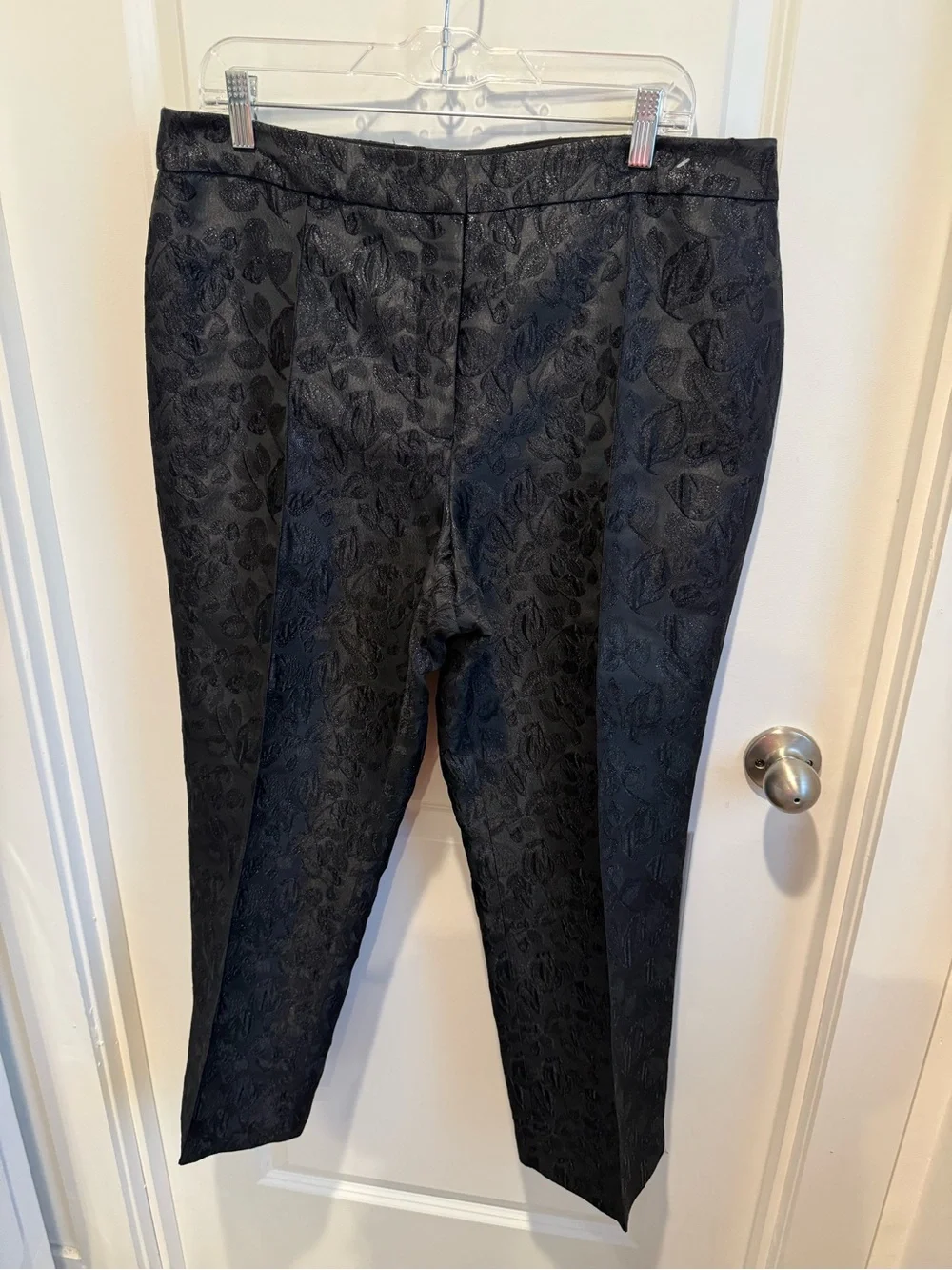 Kate Spade Black Floral Jacquard Pants Size 14
